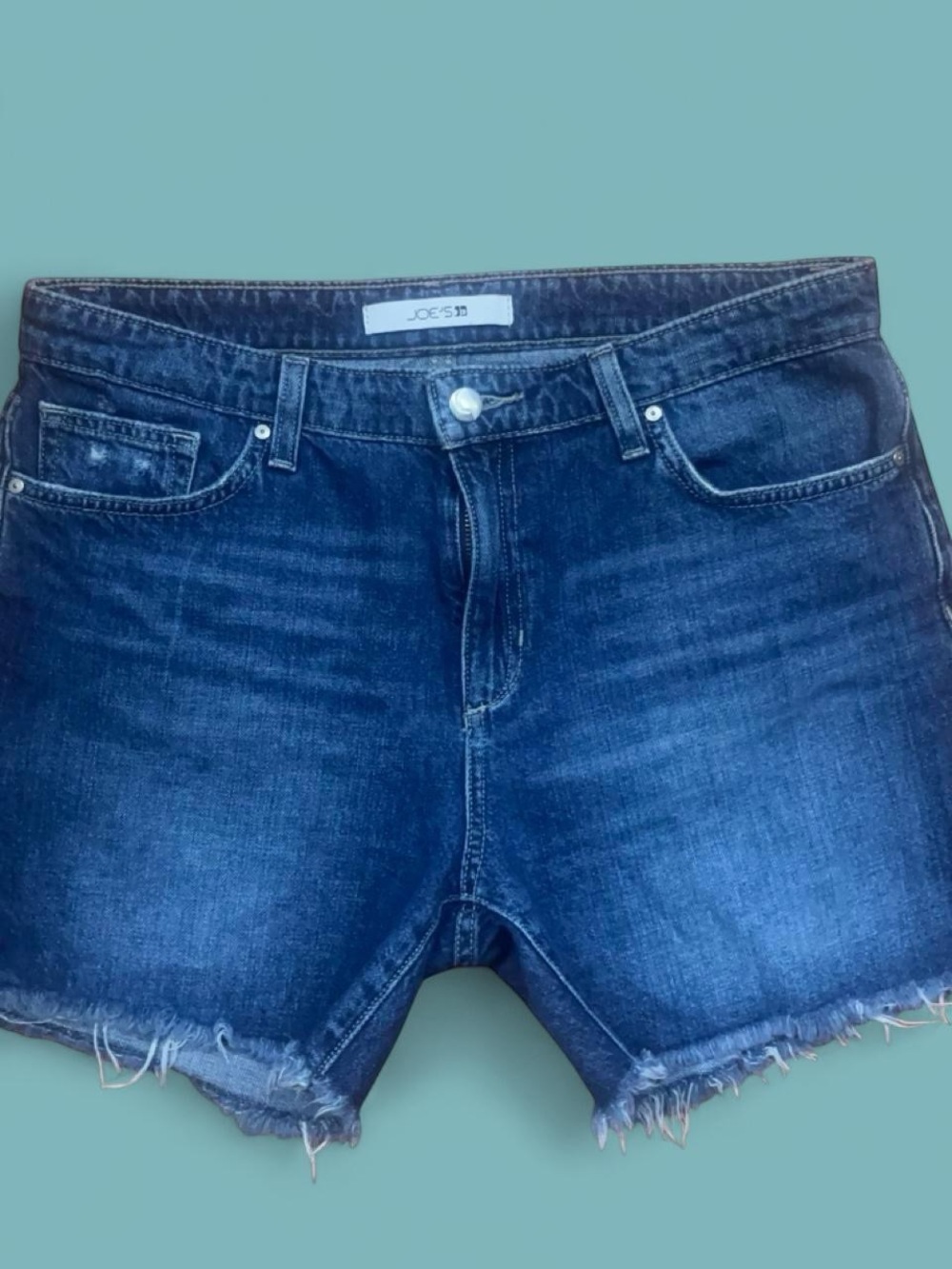 Joe's Jeans Blue Raw-Hem Denim Shorts